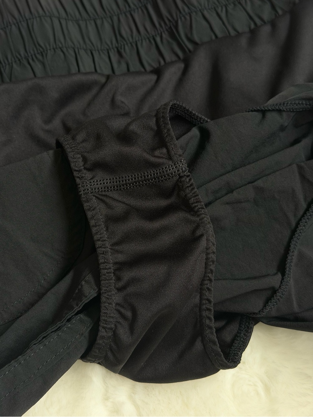 JoyLab Black High-Waist Athletic Shorts with Smocked Waistband - Picture 6 of 10